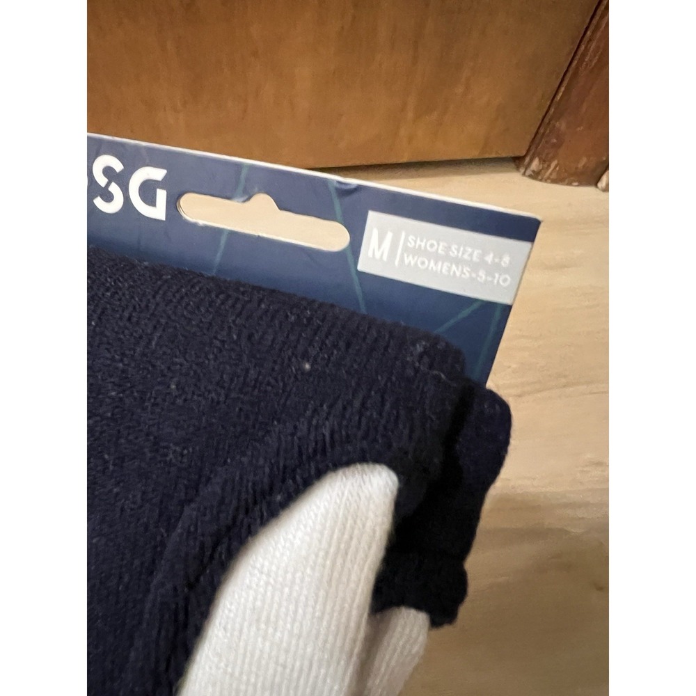 DSG Stirrup + Sanitary Baseball Socks‎ Navy and White Size Medium Unisex New - Picture 2 of 4